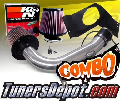 K&N® Air Filter + CPT® Cold Air Intake System (Polish) - 08-14 Subaru Impreza WRX/Sti Turbo 2.5L 4cyl