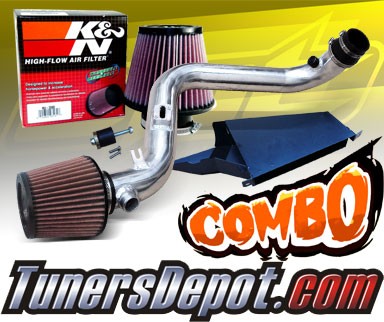 K&N® Air Filter + CPT® Cold Air Intake System (Polish) - 10-13 VW GTi TSi Turbo 2.0L 4cyl
