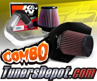 K&N® Air Filter + CPT® Cold Air Intake System (Polish) - 2005 Ford Expedition 5.4L V8