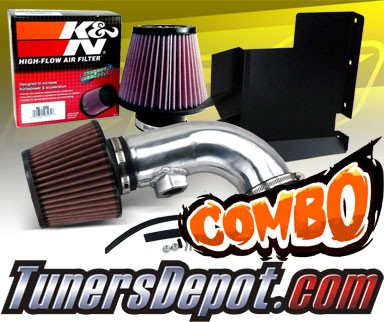 K&N® Air Filter + CPT® Cold Air Intake System (Polish) - 2006 BMW 330i E90 3.0L 6cyl