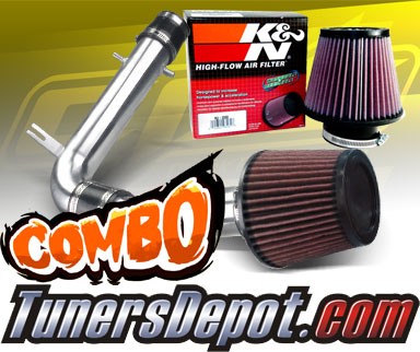 K&N® Air Filter + CPT® Cold Air Intake System (Polish) - 98-02 Honda Accord 3.0L V6