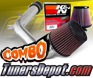 K&N® Air Filter + CPT® Cold Air Intake System (Polish) - 99-05 VW Volkswagen Jetta IV 2.0L 4cyl SOHC