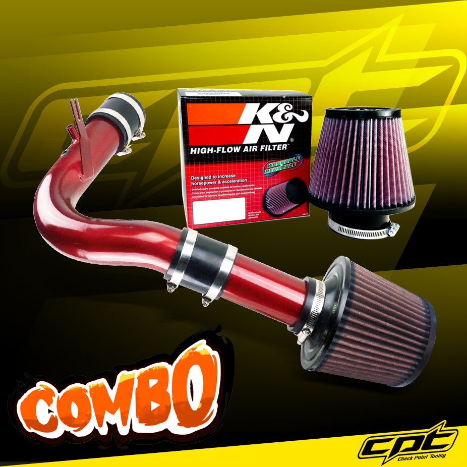 K&N® Air Filter + CPT® Cold Air Intake System (Red) - 00-05 Dodge Neon SOHC 2.0L 4cyl