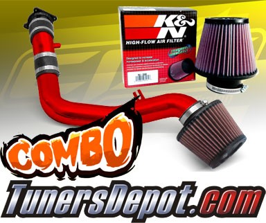 K&N® Air Filter + CPT® Cold Air Intake System (Red) - 02-06 Nissan Altima 3.5L V6