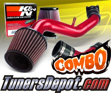 K&N® Air Filter + CPT® Cold Air Intake System (Red) - 03-06 Nissan 350Z 3.5L V6