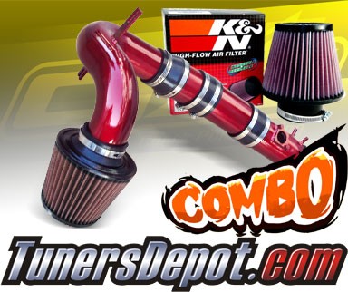 K&N® Air Filter + CPT® Cold Air Intake System (Red) - 04-11 Mazda RX8 RX-8 1.3L