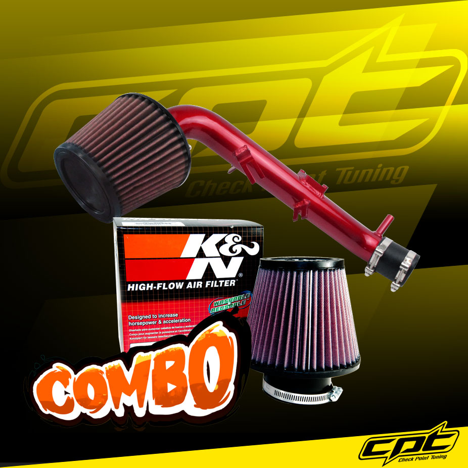 K&N® Air Filter + CPT® Cold Air Intake System (Red) - 06-12 Toyota Yaris 1.5L 4cyl