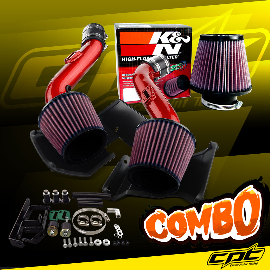 K&N® Air Filter + CPT® Cold Air Intake System (Red) - 07-09 Nissan 350Z V6 3.5L