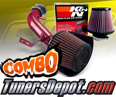 K&N® Air Filter + CPT® Cold Air Intake System (Red) - 07-12 Nissan Altima 2.5L 4cyl