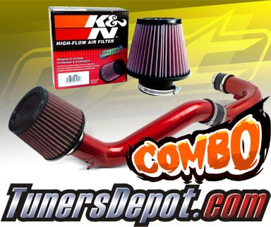 K&N® Air Filter + CPT® Cold Air Intake System (Red) - 08-12 Honda Accord 4cyl 2.4L