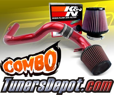 K&N® Air Filter + CPT® Cold Air Intake System (Red) - 08-12 Honda Accord V6 3.5L