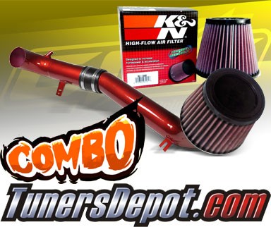 K&N® Air Filter + CPT® Cold Air Intake System (Red) - 08-15 Scion xB 2.4L 4cyl