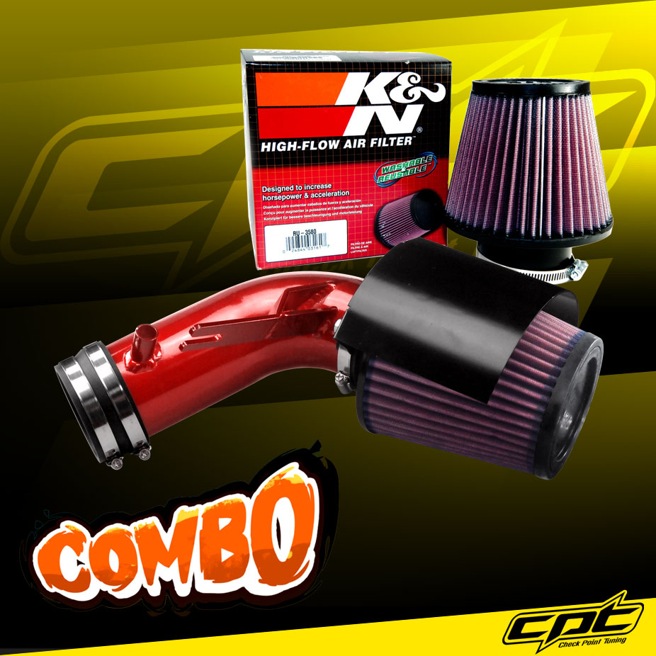 K&N® Air Filter + CPT® Cold Air Intake System (Red) - 09-18 Nissan Maxima 3.5L V6