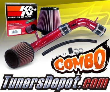 K&N® Air Filter + CPT® Cold Air Intake System (Red) - 10-12 Ford Fusion 2.5L 4cyl