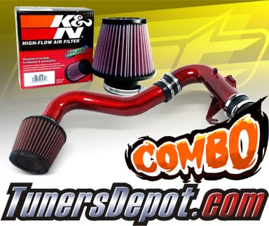 K&N® Air Filter + CPT® Cold Air Intake System (Red) - 11-16 Scion tC 2.5L 4cyl