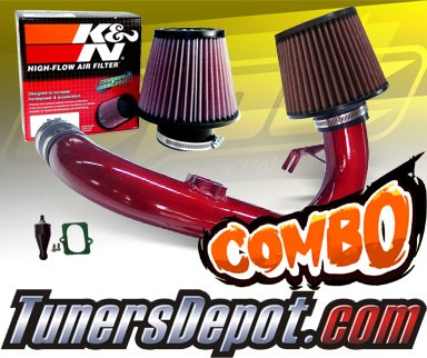 K&N® Air Filter + CPT® Cold Air Intake System (Red) - 12-20 Chevy Sonic 1.4L Turbo 4cyl