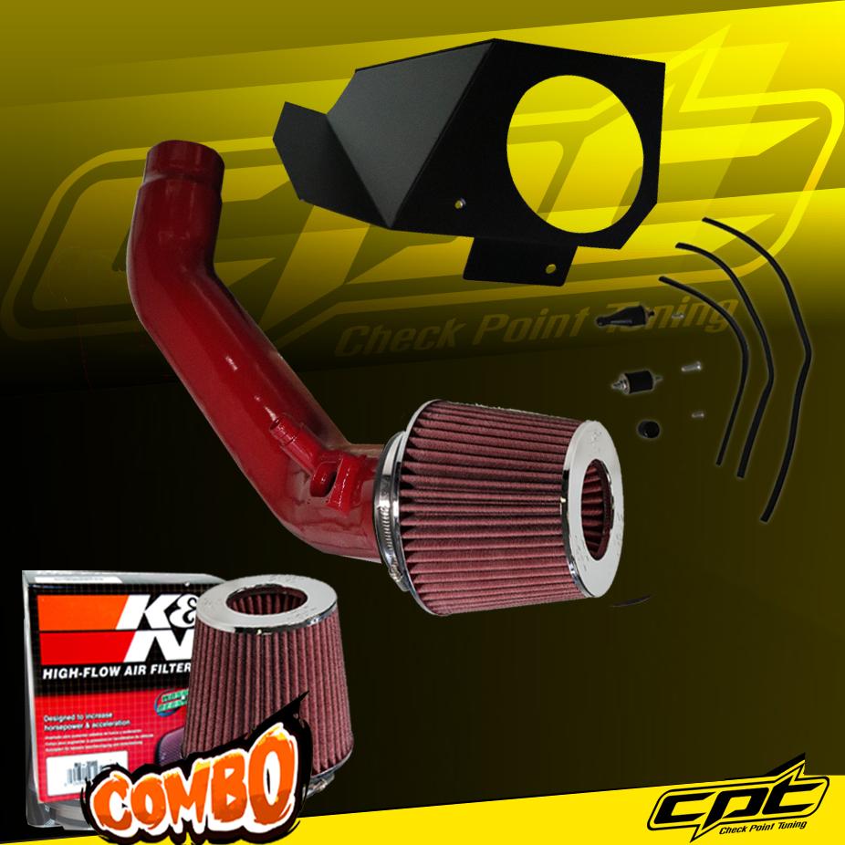 K&N® Air Filter + CPT® Cold Air Intake System (Red) - 14-16 BMW 335i GT F34 3.0L 6cyl
