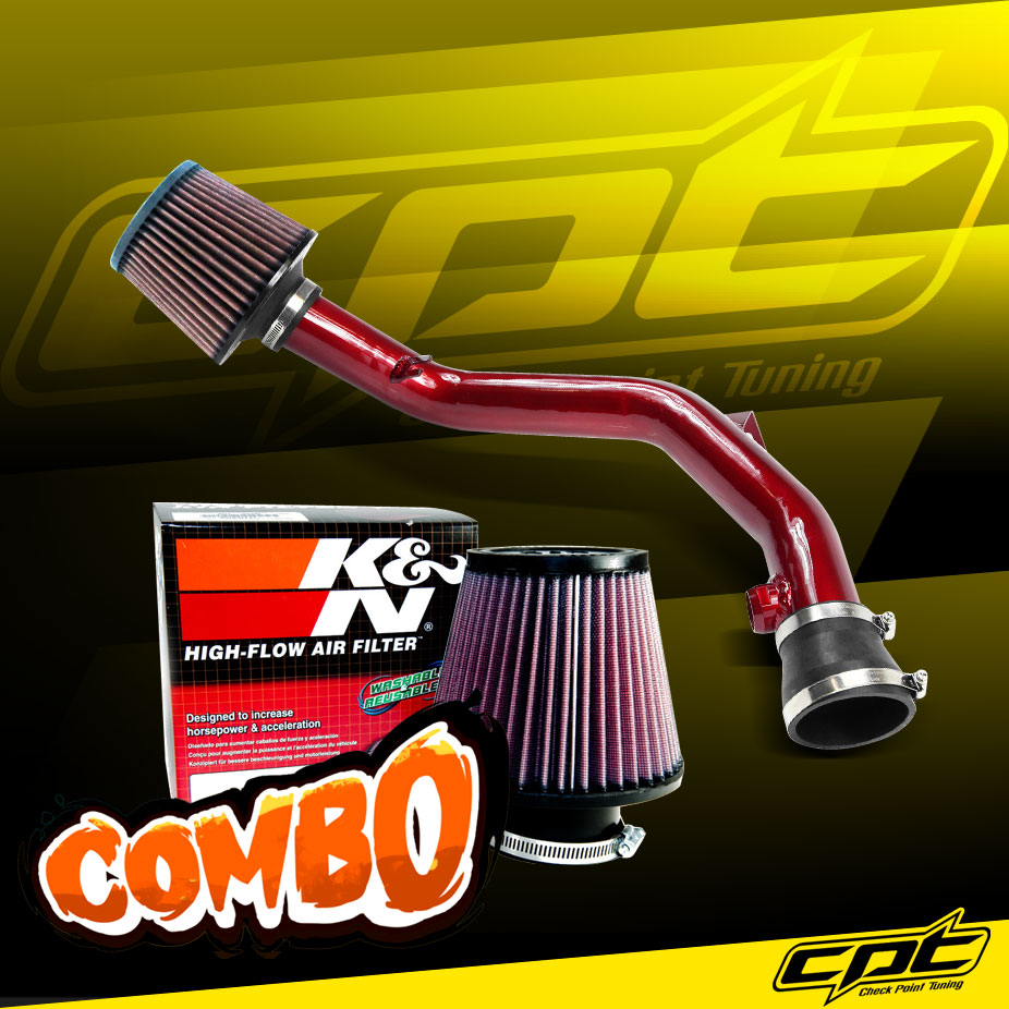 K&N® Air Filter + CPT® Cold Air Intake System (Red) - 99-05 VW Volkswagen Golf IV GTI V6 2.8L