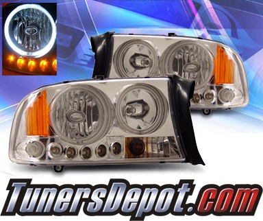 KS® 1 pc Crystal CCFL Halo Headlights  - 97-04 Dodge Dakota