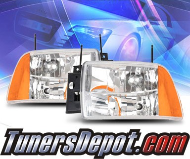 KS® 1 pc Crystal Headlights - 95-97 Chevy Blazer
