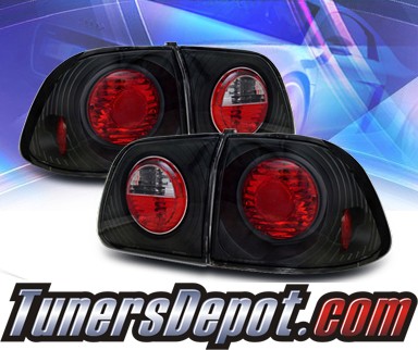 KS® Altezza Tail Lights (Black) - 99-00 Honda Civic 4dr.
