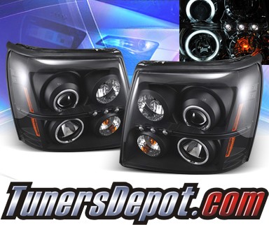 KS® CCFL Halo LED Projector Headlights (Black) - 02-06 Cadillac Escalade (w/o Stock HID)
