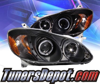 KS® CCFL Halo LED Projector Headlights (Black) - 03-05 Toyota Corolla