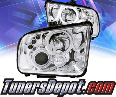 KS® CCFL Halo LED Projector Headlights (Black) - 05 - 09 Ford Mustang