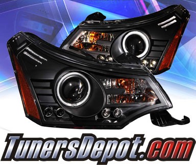 KS® CCFL Halo LED Projector Headlights (Black) - 08-10 Ford Focus