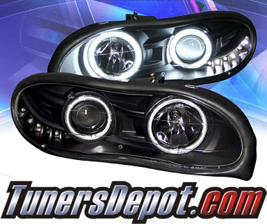 KS® CCFL Halo LED Projector Headlights (Black) - 98-02 Chevy Camaro