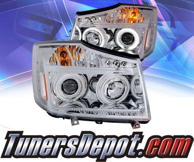 KS® CCFL Halo LED Projector Headlights (Chrome) - 08-13 Nissan Titan