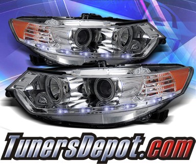 KS® CCFL Halo LED Projector Headlights (Chrome) - 09-13 Acura TSX (w/ OEM HID Only)
