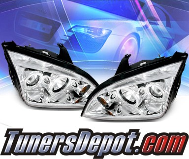 KS® CCFL Halo Projector Headlights - 05-07 Ford Focus ZX4 4dr.