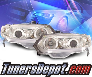KS® CCFL Halo Projector Headlights  - 06-11 Honda Civic 2dr.