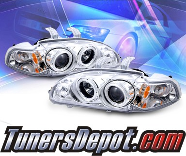 KS® CCFL Halo Projector Headlights  - 92-95 Honda Civic 2/3dr.