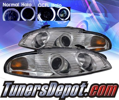 KS® CCFL Halo Projector Headlights  - 97-99 Mitsubishi Eclipse