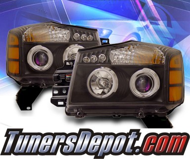 KS® CCFL Halo Projector Headlights (Black) - 04-07 Nissan Titan