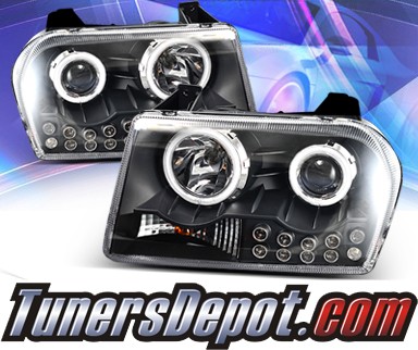 KS® CCFL Halo Projector Headlights (Black) - 05-10 Chrysler 300 (Except Limited)