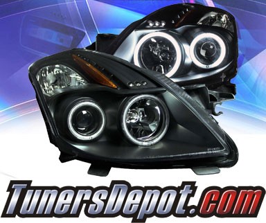 KS® CCFL Halo Projector Headlights (Black) - 08-10 Nissan Altima Coupe 2dr.