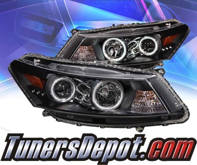 KS® CCFL Halo Projector Headlights (Black) - 08-12 Honda Accord 2dr.