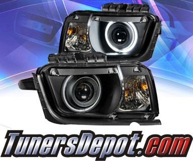 KS® CCFL Halo Projector Headlights (Black) - 10-13 Chevy Camaro