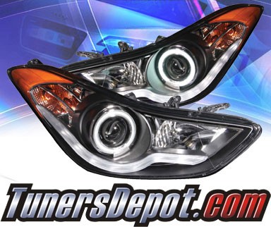 KS® CCFL Halo Projector Headlights (Black) - 11-13 Hyundai Elantra