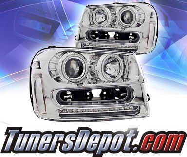 KS® CCFL Halo Projector Headlights (Chrome) - 02-05 Chevy TrailBlzaer