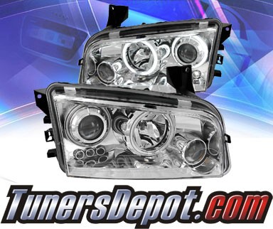 KS® CCFL Halo Projector Headlights (Chrome) - 06-10 Dodge Charger