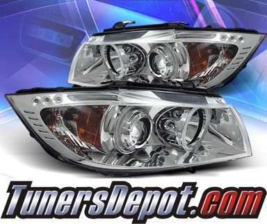 KS® CCFL Halo Projector Headlights (Chrome) - 07-08 BMW 328xi 4dr E90/E91