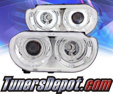 KS® CCFL Halo Projector Headlights (Chrome) - 08-13 Dodge Challenger