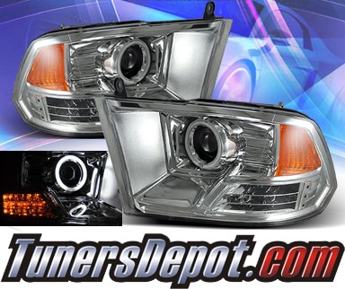 KS® CCFL Halo Projector Headlights (Chrome) - 09-12 Dodge Ram Pickup