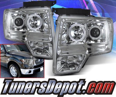 KS® CCFL Halo Projector Headlights (Chrome) - 09-13 Ford F150 F-150