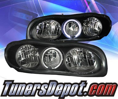 KS® Crystal Halo Headlights (Black) - 98-02 Chevy Camaro