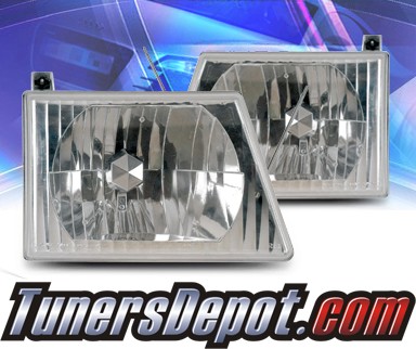 KS® Crystal Headlights - 92-03 Ford Econoline Van